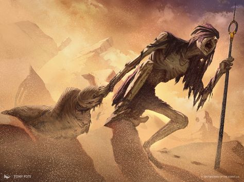 Gravedigger - Amonkhet MtG Art Magic The Gathering Art, Egypt Concept Art, Tomb Kings, Dark Sun, Monster Legends, Creepy Monster, Beast Creature, Mtg Art, Guild Wars