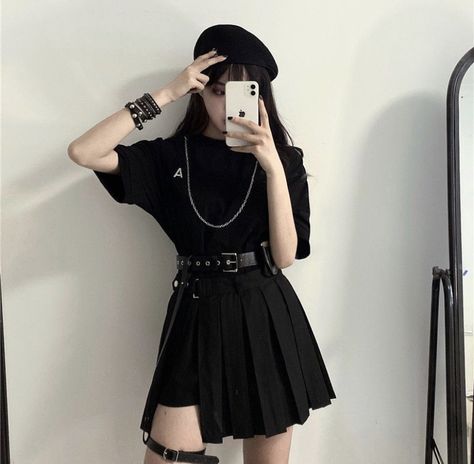 Mode Harajuku, Egirl Fashion, E Girl Outfits, Skirt Summer, Swaggy Outfits, Black Set, Mode Inspo, Tomboy Fashion, E Girl