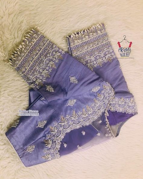 Prabha Blouses, Blouse Works, Lace Blouses, Latest Bridal Blouse Designs, Model Blouse, Latest Blouse Designs Pattern, Maggam Work Designs, New Saree Blouse Designs, Traditional Blouse Designs