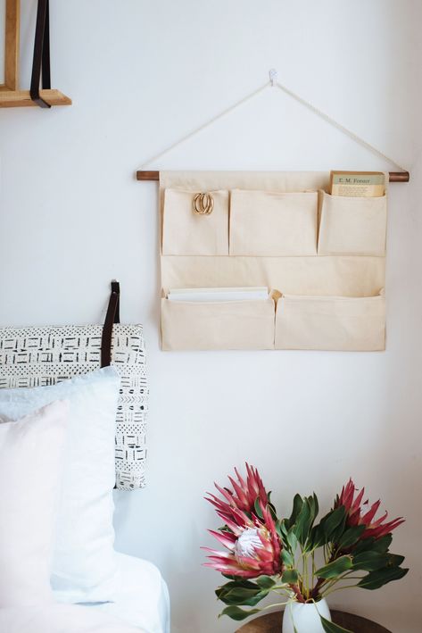 DIY Canvas Wall Pocket | A Pair & A Spare Eve Online, Sewing Space, Diy Bags, Declutter Your Home, Product Ideas, Wall Storage, Hanging Storage, Wall Organization, Wall Pockets