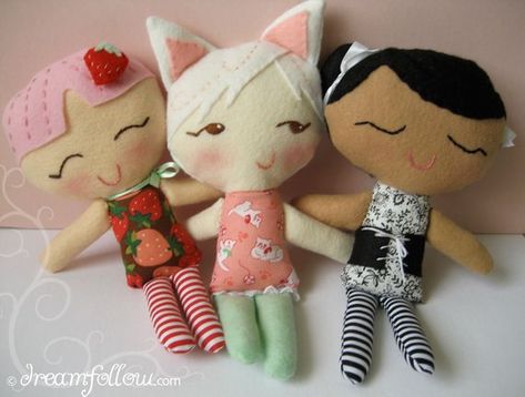 Plush Sewing Pattern for Lolly Dollies PDF download Felt Doll | Etsy Mermaid Tail Pattern, Sewing Projects Free, Mermaid Dolls, Felt Decorations, Plush Pattern, Felt Dolls, Felt Diy, Cloth Dolls, Custom Dolls