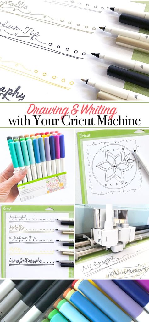 Drawing and Writing with your Cricut Machine - get started guide from Jen Goode Writing With Cricut, Cricut Tips And Tricks, Cricut Crafts Ideas, Cricut Air 2, Fun Diy Craft Projects, Cricut Help, Cricut Hacks, Cricut Cuttlebug, Drawing Designs