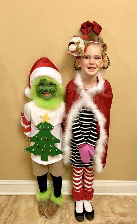 Max The Dog Grinch Costume Diy, Grinch Day At School Outfit, Diy Grinch Costume, Grinch Play, Spirit Outfits, Grinch And Cindy Lou, Cindy Lou Who Costume, Grinch Halloween, Baby Picture Outfits