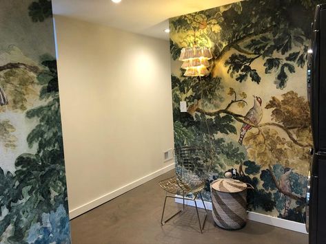 Judarn Mural | Anthropologie Judarn Mural Anthropologie, Judarn Mural, Nola House, Fresco Painting, Boy Rooms, $b Wallpaper, Forest Mural, Wallpaper Inspiration, Forest Wallpaper