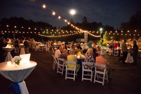 Parking Lot Wedding Reception, Parking Lot Wedding Ceremony, Parking Lot Wedding, Parking Lot, May Weddings, Outdoor Event, Event Lighting, Park Weddings, Wedding Lights