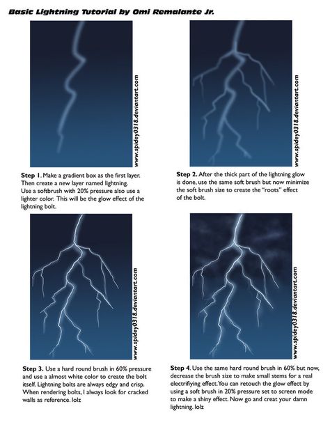 basic lightning tut by ~spidey0318 on deviantART Draw Lightning, My Imagination, For My Friend, Art How, Lightning Bolt, Dexter, Art School, Art Tutorials, My Friend