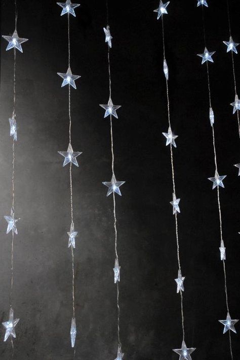 LED Star Curtains 72" tall x 42" wide, Plug In Celestial Backdrop, Star Curtains, Star Backdrop, Starry Night Prom, Stars Decor, Led Star Lights, Cheap Candles, Led Curtain Lights, Rainbow Room