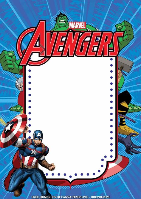 Download 18+ The Avenger Comic Canva Birthday Invitation Templates Hello, superhero fans! This is for you! Custom Avengers Canva Birthday Invitations featuring Iron Man, Hulk, and Captain America will help you invite family and friends to your party.  These superhero... Avengers Party Invitation, Avengers Theme Birthday, Iron Man Birthday, Marvel Birthday Party, Superman Birthday, Superhero Birthday Invitations, Superhero Invitations, Avengers Theme, Avenger Birthday Party