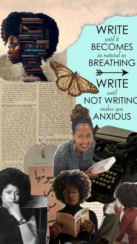 #writer #blackwomen #aestehtic Writer Aesthetic, Black Literature, Black Writers, Black Authors, Black Love Couples, Author Quotes, African People, Past Present Future, Writing Life