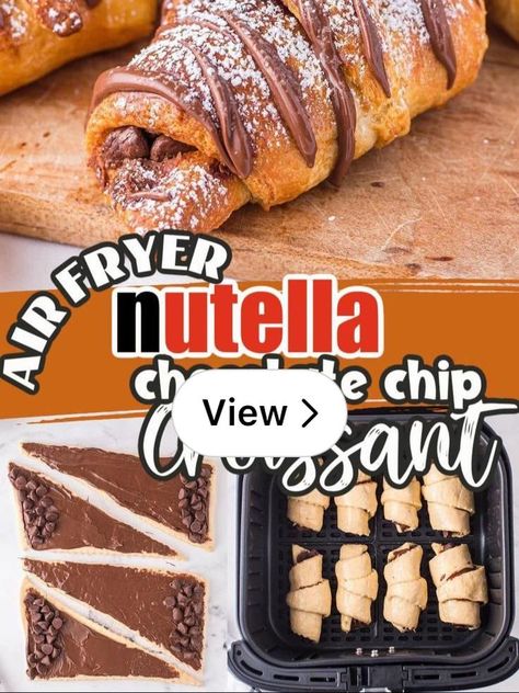 Lemon8 · 🍫 ✨Air fryer Nutella Croissant✨🍫 · @Jasmine Nutella Crescent Rolls, Nutella Croissant, Healthy Dinner Recipes For Two, Easy Healthy Dinner Recipes, Dinner Recipes For Two, Dinner Recipes Easy, Easy Healthy Dinner, Dinner Recipes Healthy, Dinner Recipes For Family