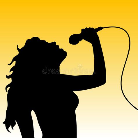 Female singer. Silhouette of a female singer , #affiliate, #singer, #Female, #female, #Silhouette #ad Ginebra San Miguel Gin Cake, Singer Sketch, Singer Illustration, Dancing Background, Singer Silhouette, Singer Painting, Summer Symbols, Singer Drawing, Microphone Cake