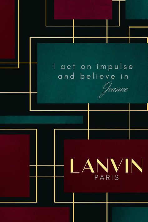 After establishing the first couture house in Paris, Lanvin, in 1889, the brand soon became famous for its timeless silhouettes, sharp tailoring, and high-quality craftsmanship. It was established by the Parisian hatmaker Jeanne Lanvin, who specialized in making hats and quickly created clothing for men and women. lanvin aesthetic wallpaper/original artwork design by PGupet House In Paris, Making Hats, Jeanne Lanvin, Artwork Design, Lanvin, Aesthetic Wallpaper, Luxury Branding, Aesthetic Wallpapers, Acting