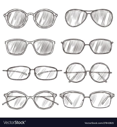 Sunglasses Design Sketch, Drawing Sunglasses, Frames Doodle, How To Draw Glasses, Glasses Sketch, Glasses Drawing, Accessories Design Sketch, Female Glasses, People With Glasses