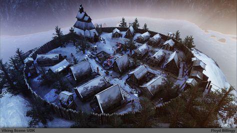 Vim insp Viking Town, Nordic Architecture, Viking Village, Vikings Game, Norse Myth, Winter Illustration, Viking History, Fantasy House, Fantasy City