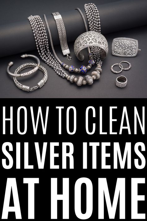 Discover easy, DIY methods to clean tarnished silver with household items. Restore shine with these quick, safe tips for jewelry and utensils. Tarnished Silver Cleaning, How To Clean Silver Jewelry Diy, How To Clean Tarnished Silver Jewelry, How To Clean Silver Jewelry, Silver Cleaner Diy, Clean Tarnished Silver, Clean Tarnished Silver Jewelry, Cleaning Tarnished Silver, Sterling Silver Jewelry Cleaner