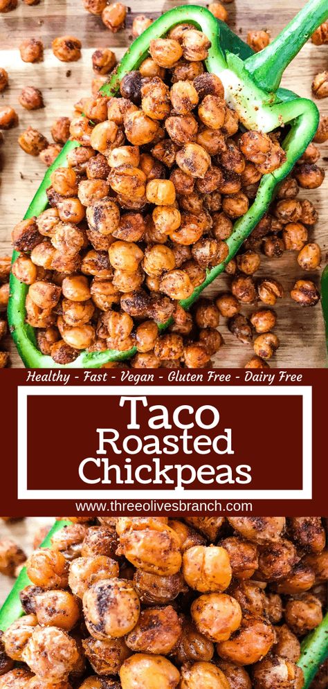 Dairy Free Tacos, Roasted Garbanzo Beans, Garbanzo Bean Recipes, Chickpea Recipes Roasted, Bean Snacks, Vegetarian Gluten Free, Mexican Appetizers, Mexican Spices, Healthy Recipes Easy Snacks