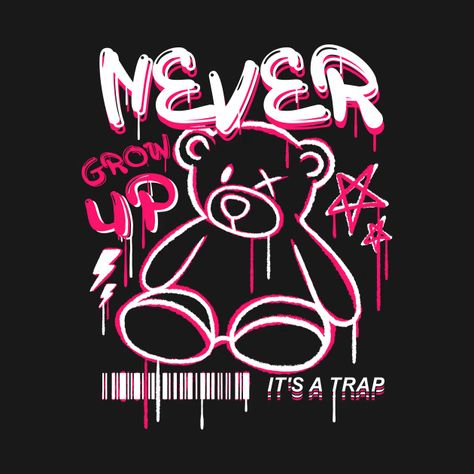 Graphic Bear Design, Teddy Bear Shirt Design, Cool Tshirt Designs Logo, Oversized Tshirt Print Design, T Shirt Logos Ideas, Teddy Bear T Shirt Design, Shirt Logos Ideas, Tee Shirt Print Design, Print T Shirt Ideas