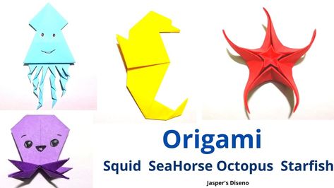 Origami Octopus, Octopus Crafts, Crafts Origami, Bookmark Craft, Easy Origami, Origami Animals, Best Out Of Waste, Aquatic Animals, Origami Crafts Diy