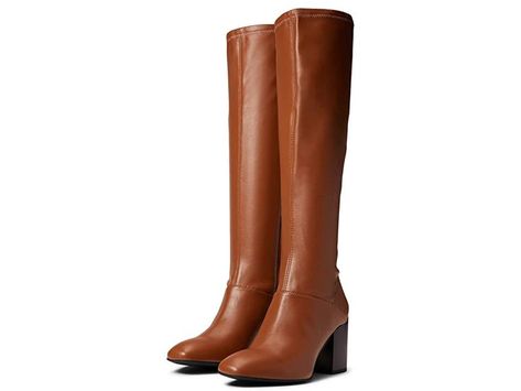 Franco Sarto Tribute Women's Boots Saddle : 6 M Fresh Shoes, Tall Leather Boots, Chunky Block Heels, Franco Sarto Shoes, Fashion Design Clothes, Franco Sarto, Boots Outfit, Tall Boots, Brown Boots