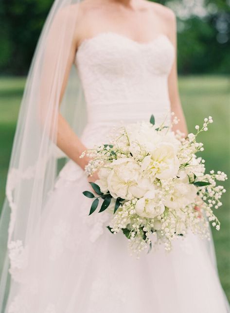 23 Beautiful Lily of the Valley Wedding Bouquets Lily Of The Valley Bridal Bouquet, Lily Of The Valley Wedding Bouquet, Lily Of The Valley Bouquet, Gladioli, Classic Brides, Cascade Bouquet, White Wedding Bouquets, Peonies Bouquet, White Bouquet