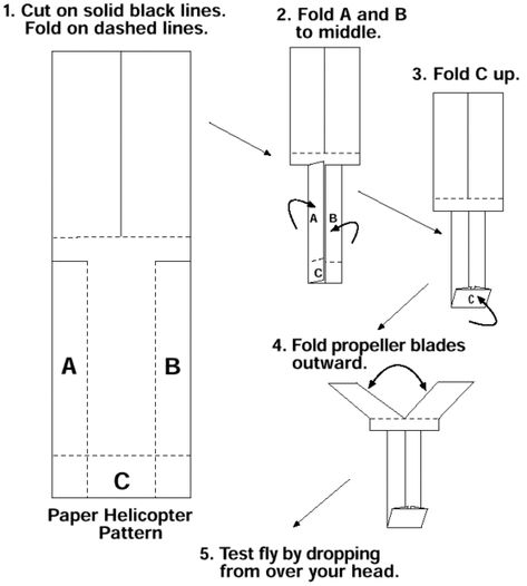 paper helicopter Paper Helicopter Template, Origami Helicopter, Paper Helicopter, Paper Airplane Template, Arte Pop Up, Airplane Crafts, Steam Projects, Honor Society, Cool Paper Crafts