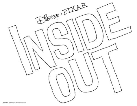 doodles-ave-inside-out-coloring-page-text Inside Out Doodle, Inside Out 2 Coloring Pages, Inside Out Drawing, Inside Out Coloring, Free Printable Coloring Book, Inside Out Coloring Pages, Inside Out Emotions, Inside Out Characters, Paper Decorations Diy