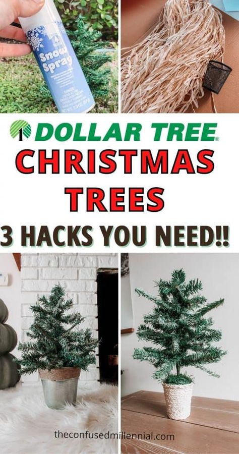 Dollar Tree Christmas Trees, Mini Christmas Tree Ideas, Mini Christmas Tree Diy, Dollar Tree Christmas Tree, Diy Dollar Tree Christmas, Origami Christmas Tree, Dollar Store Christmas Crafts, Preschool Christmas Crafts, Farmhouse Christmas Tree