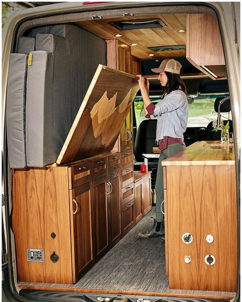 Bed Van Bed Ideas, Campervan Bed Ideas, Mercedes Sprinter 4x4, Fold Out Couch, Campervan Bed, Rock And Roll Bed, Beds Ideas, Van Bed, Bed Lifts