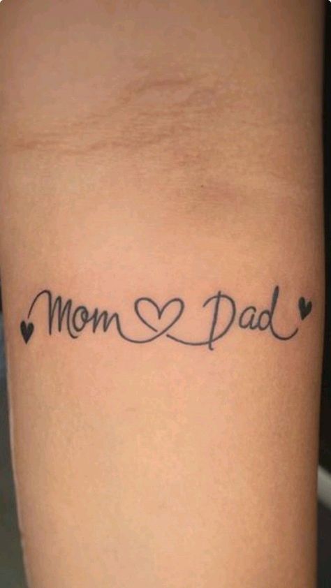 Continue Tattoo, Kid Name Tattoo Ideas Mothers, Tattoo Semicolon, Miracle Tattoo, Tattoos For Siblings, Mom Dad Tattoo, Angle Tattoo, Matching Tattoos For Siblings, Mom Dad Tattoo Designs