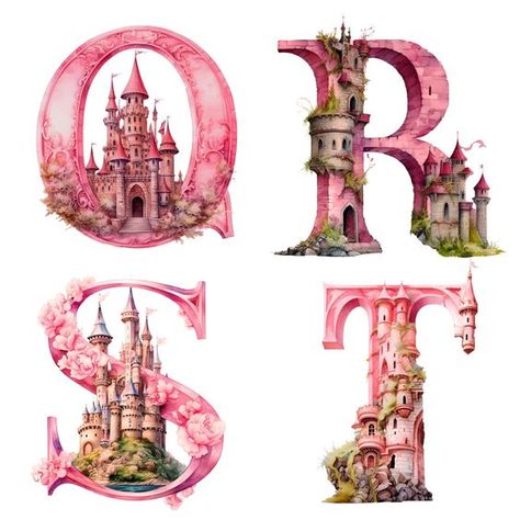 Disney Castle Clipart, Alphabet Patterns Letters, Plastic Canvas Alphabet Patterns, Disney Princess Font, Disney Font Alphabet, Free Disney Font, Letters Alphabet Fonts, Plastic Canvas Alphabet, Princess Font