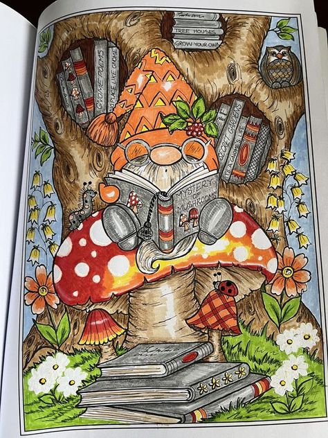 Crayola Supertips, Gnome Sweet Gnome, Prismacolor Pencils, Book Ideas, Adult Coloring, Coloring Books, Color