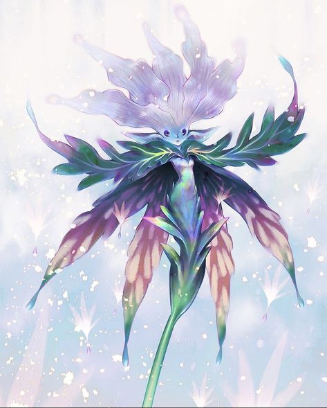 Mythical Flowers Art, Flower Person Art, Fantasy Plants Art, Sprites Fairy, Feywild Art, Fairy Concept Art, Feywild Dnd, Fantasy Flowers Art, Flower Creature