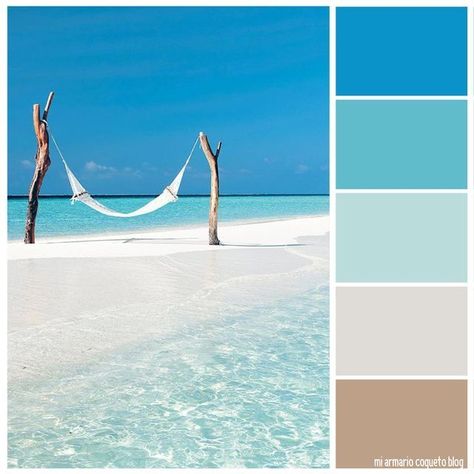 Beach Color Schemes, Beach Color Palettes, Southwest Colors, House Color Palettes, Coastal Colors, Beach Color, Ocean Colors, Color Harmony, Color Psychology