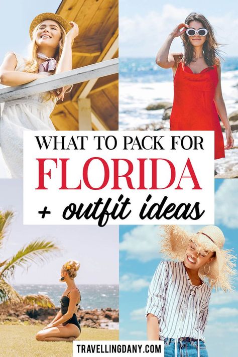 Florida Packing List, Florida Outfits Vacation, Packing List For Florida, Florida Packing, Weekend Trip Packing List, Key West Outfits, Florida Vacation Outfits, Weekend Trip Packing, Weekend Beach Trip