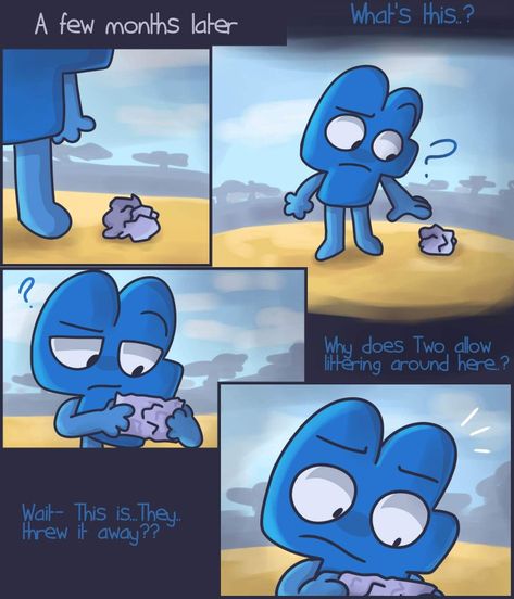 In this comic, Two and Four are exes. (@sqepfray on Instagram and Twitter) Bfdi Four X Two, Four X Two Ship, Bfb Comics, Four X Two, Ii Characters, Object Show Fanart, X Bfb, The Music Freaks, Cross Your Fingers