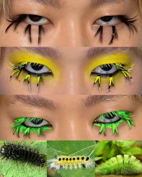 Lisa Kolmakova on Instagram: “CATERPILLAR @natgeo BEAUTY on @rue.yi Rue loves different insects and bugs, so for their birthday we created looks inspired by…” Bandaged Hands, Bug Costume, Edit On Instagram, Amazing Halloween Costumes, Inspired Makeup, Monster Party, Creative Makeup, Color Theory, Makeup Art