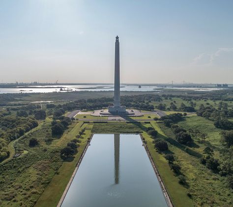 San Jacinto Monument, Texas Road Trips, Texas Roadtrip, The Letter P, Reflecting Pool, San Jacinto, Texas History, Lone Star State, Letter P