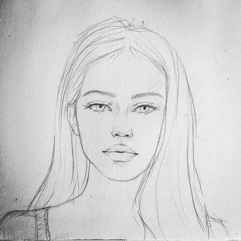 Ann🌑 on Instagram: “. . #sketch #pencilsketch #sketchbook #artsketch #watercolorpainting #watercolorart #watercolorsketch #watercolor #portrait #art #artbook…” Face Portrait Drawing, Portrait Drawing Ideas, Portraits Sketch, Draw Human, Disney Drawings Sketches, Sketch Portrait, Simple Portrait, Portrait Sketch, Cool Pencil Drawings