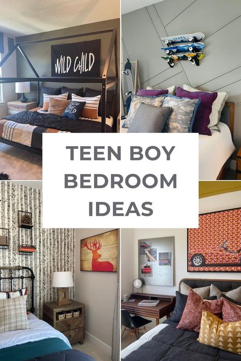 Looking for inspiration to transform your teen boy's bedroom? Check out these modern and aesthetic designs that will surely impress! From stylish furniture to trendy decor, these bedroom designs will create a space your teen will love. Don't miss out on these amazing ideas! Older Boys Bedroom Ideas, Older Boys Bedrooms, Teen Boys Bedroom Ideas, Bedroom Corners, Teen Boy Bedroom Ideas, Teen Boy Bedroom Decor, Teen Boys Bedroom, Teenager Bedroom Boy