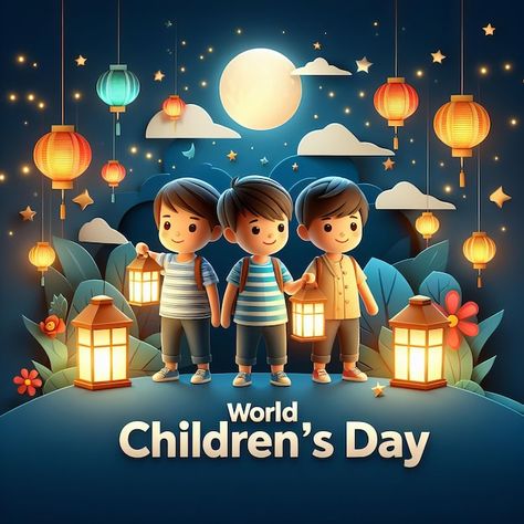 Photo world childrens day celebration fl... | Premium Photo #Freepik #photo World Children's Day, Nanak Jayanti, Children Day, Guru Nanak Jayanti, Flat Background, About World, Guru Nanak, Children's Day, Day Wishes