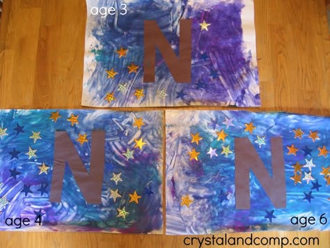 Letter N Crafts For Preschoolers, N Is For Night, Letter Of The Week Preschool, Alphabet Activities For Preschoolers, Letter N Activities, Christmas Crafts For Preschoolers, N Activities, Preschool Letter Crafts, Prek Crafts