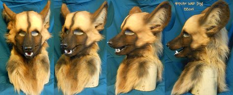 Dog Fursuit, Fursuit Ideas, Fursuit Head, Art Mask, African Wild Dog, Animal Mask, Wild Dog, Timber Wolf, Base Image