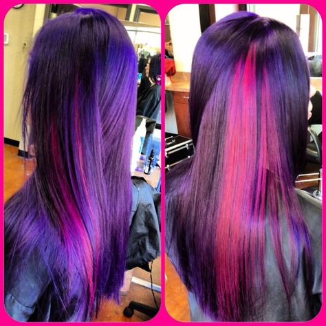 OH MY GOSH IT LOOKS LIKE TWILIGHT SPARKLES HAIR!!!!! GHYTBngkubvdrbFBJFNT #iwantthis Twilight Sparkle Hair, Orchid Hair Color, Pravana Violet, Sparkle Hair, Dyed Hair Purple, Hair Color Crazy, Hair Done, Awesome Hair, Hair Creations