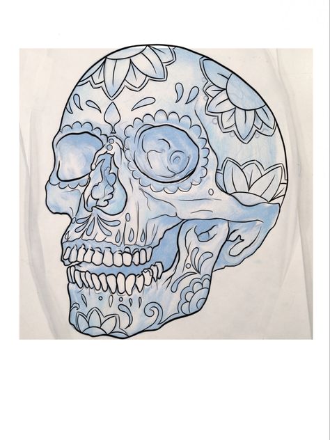 Day Of The Dead Skull Drawing, Sugar Skull Drawings, Hippy Sketches, Sugar Skull Stencil, Skull Drawing Sketches, Sugar Skull Art Drawing, Sugar Skull Mask, Sugar Skull Drawing, Sugar Skull Tattoo