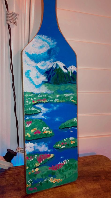 I decided to paint a paddle for my sister’s birthday and came up with this idea based on what she likes. It was inspired by Howl’s Moving Castle. Paddle Painting Ideas, Paddle Ideas, Sorority Paddles, Paint Inspiration, Cap Decoration, Graduation Cap Decoration, Cap Decorations, Howls Moving Castle, Paddles