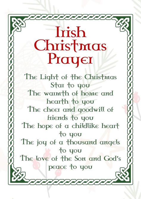 Irish Christmas Prayer Irish Christmas Decorations, Irish Christmas Traditions, Irish Recipes Authentic, Irish Prayer, Christmas In Ireland, Celtic Christmas, Irish Blessings, Christmas Prayer, Irish Christmas