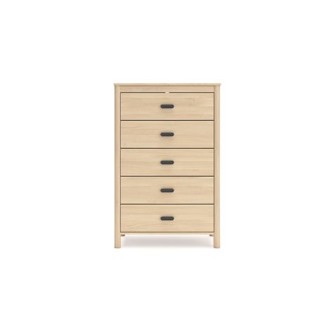 This tall dresser chest combines practical storage with timeless charm. Designed to enhance your bedroom, it features a natural ash wood grain finish, five spacious drawers, and durable construction.