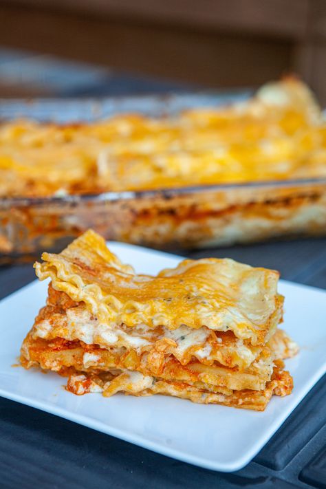 Buffalo Chicken Lasagna - A Palmolive® Sticky Mess Challenge! - Everything Erica Buffalo Chicken Dip Lasagna, Buffalo Chicken Lasagna Recipe, Buffalo Chicken Pasta Casserole, Cheesy Buffalo Chicken Lasagna, Buffalo Lasagna, Buffalo Chicken Lasagna Roll Ups, Cheesy Chicken Lasagna, Buffalo Chicken Lasagna, Cheesy Buffalo Chicken