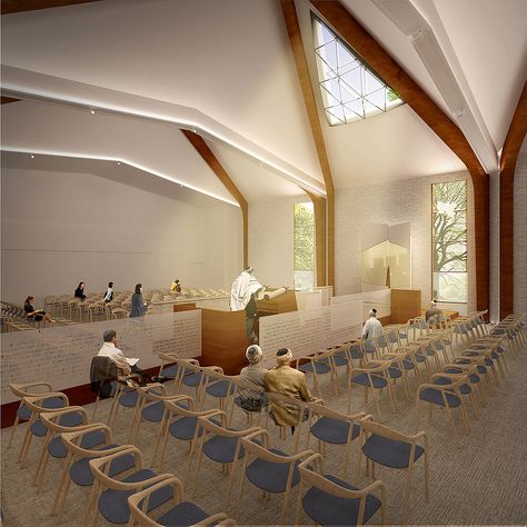 Synagogue Design, Synagogue Architecture, Jewish Synagogue, Hidden Lighting, Clerestory Windows, Architecture Design Concept, Church Architecture, Light Architecture, Architect Design