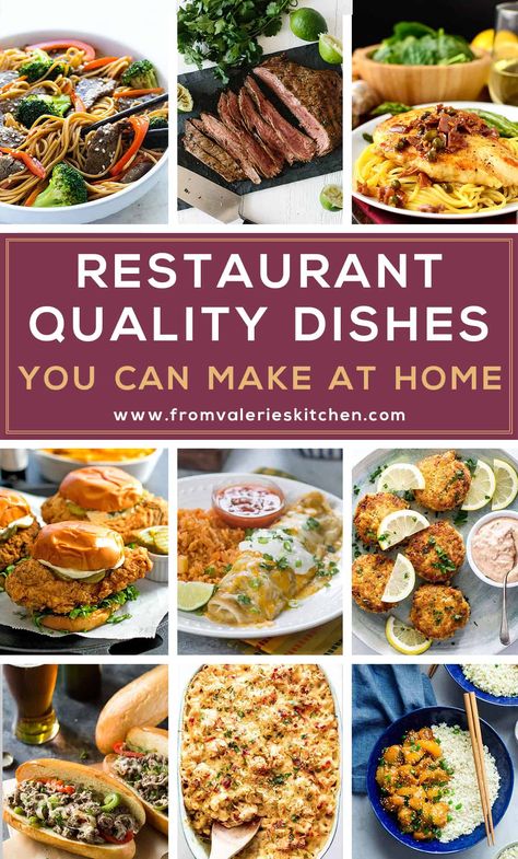 Create a special, restaurant quality meal right in your own kitchen with this collection of Restaurant Quality Dishes You Can Make at Home. These recipes cover the spectrum from casual to elegant and include a variety of different cuisines to satisfy any craving! #restaurantrecipes #copycatrecipes #cookathome #homecooking #restaurantdishes Restaurant Specials, Recipe Cover, Restaurant Dishes, Mediterranean Dishes, Healthy Kitchen, Recipe Roundup, Special Recipes, Slow Cooker Chicken, Restaurant Recipes